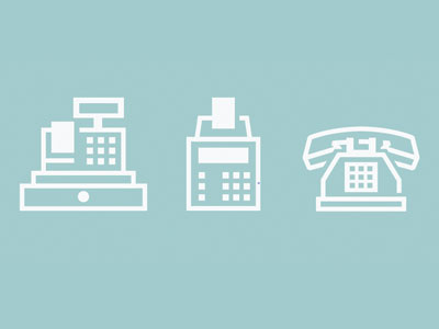 More Icons adding machine cash register design icon telephone