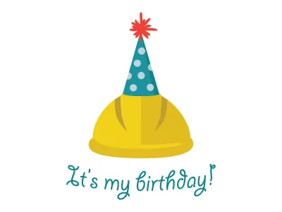 It's my birthday vest bedrosians birthday celebration construction hardhat hat holiday polkadot vest