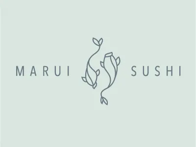 Marui Sushi branding illustration logo logodesign rebrand typography