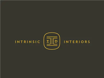 Intrinsic Interiors branding d design i interior intrinsic lettering logo mark monogram