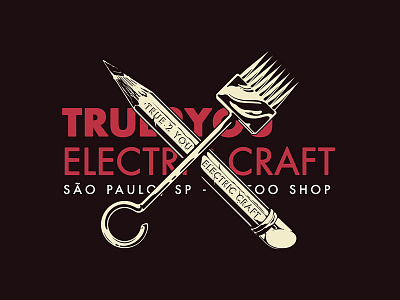 T2Y Tattoo Shop branding illustration mark needle pencil tattoo tattoo artist tattoo shop traditional craft