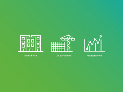 Client Icons apartment clean development gradient icons line simple