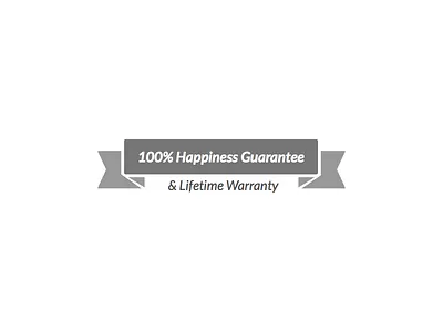 Happiness Guarantee badge guarantee happiness typography