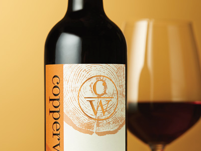 Copperwood label merlot packaging wine label