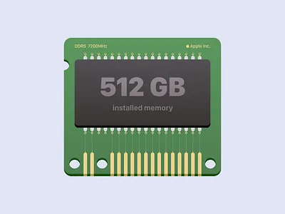 Apple Memory Chip graphic design illustration