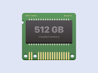 Apple Memory Chip graphic design illustration