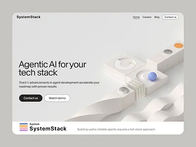 SystemStack - Agentic AI for Tech Stack ai agents ai development ai tools animation automation design efficiency illustration landing page landing page design tech ui ui design ui ux ux ux design uxui web design web ui website