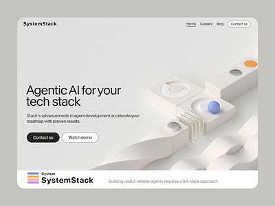 SystemStack - Agentic AI for Tech Stack ai agents ai development ai tools animation automation design efficiency illustration landing page landing page design tech ui ui design ui ux ux ux design uxui web design web ui website