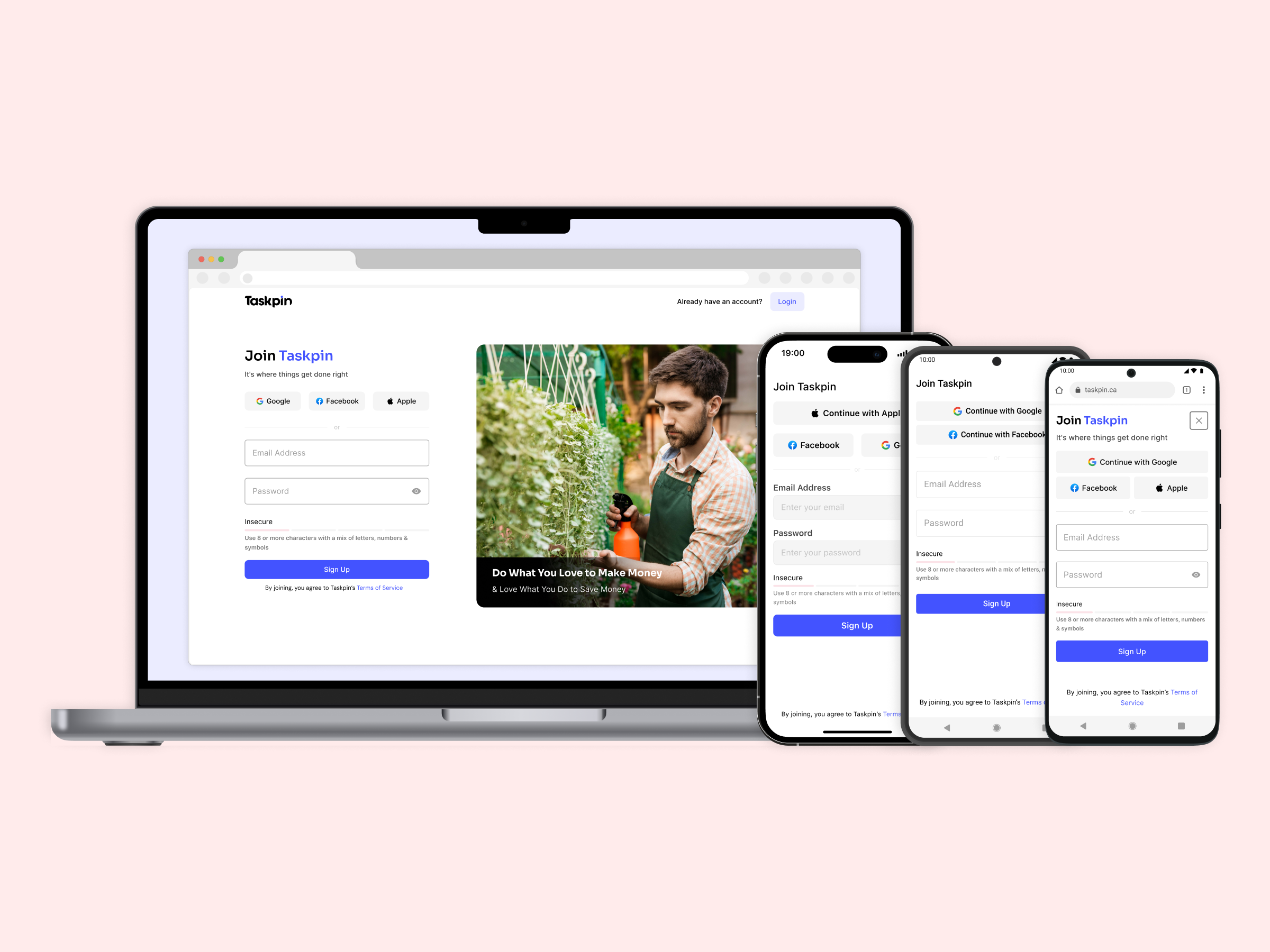 Taskpin Onboarding v2 - Effortless Entry to the Platform android design ios mobile onboarding ui web