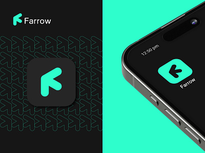 Farrow logo design, F+Arrow app icon arrow logo crypto custom logo digital agency f f logo farrow fintech graphic design growth letter f logo design logo designer logo mark logos minimalist logo simple logo tech visual identity