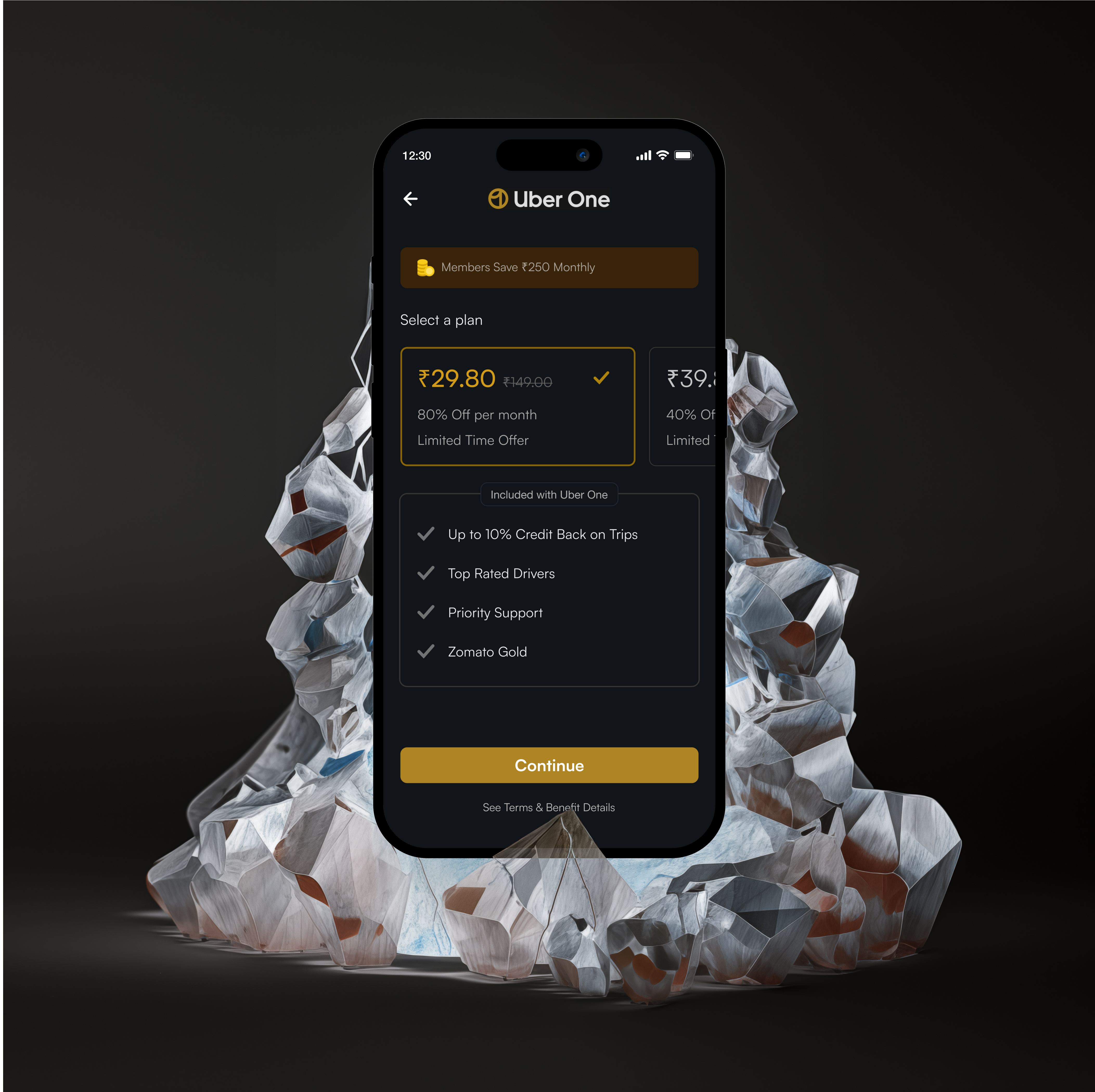 Uber One Redesign cab application car card design cta header membership design mobile app plan design slider design uberone design ui ui ux design