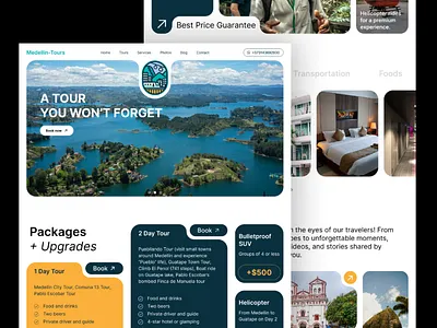 UX Design for a Modern Tour Agency Website bento blobbento design illustration mergedbento responsivedesign tour travelagency travelwebsite ui uiux ux uxdesign webdesign website