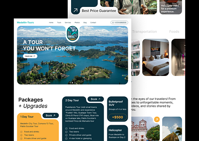 UX Design for a Modern Tour Agency Website bento blobbento design illustration mergedbento responsivedesign tour travelagency travelwebsite ui uiux ux uxdesign webdesign website