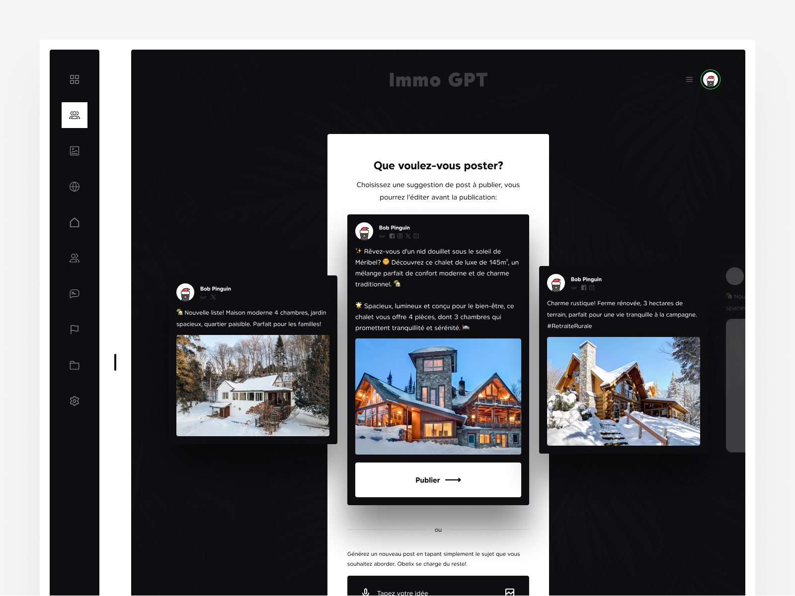 Obelix AI for Real Estate Profile ai marketing real estate