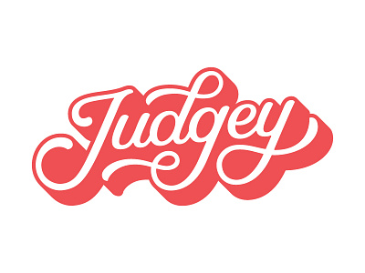 Judgey Logo 3d hand lettering lettering script