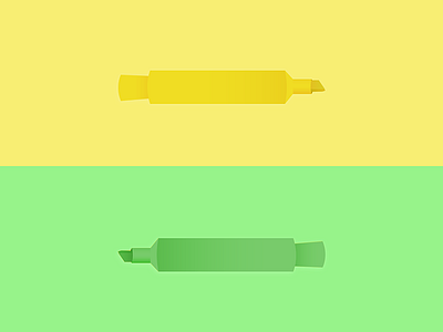 Highlighters colour flat highlighter illustration