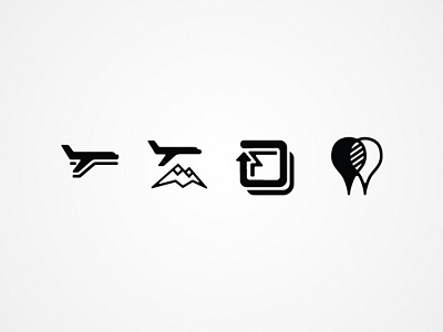 Trips Icons design icons illustration simple