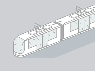 Tramway isometric line tramway vector