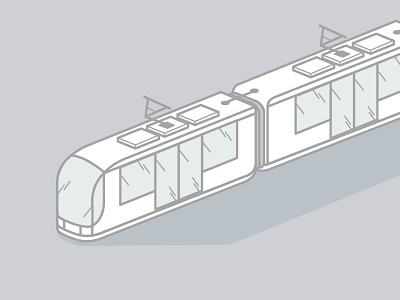 Tramway isometric line tramway vector
