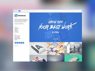 Workbook Tumblr Theme case study portfolio precrafted showcase template theme tumblr workbook