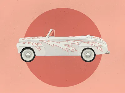 The Lightning big screen machine bsm car grease illustration lightning movie pink tv