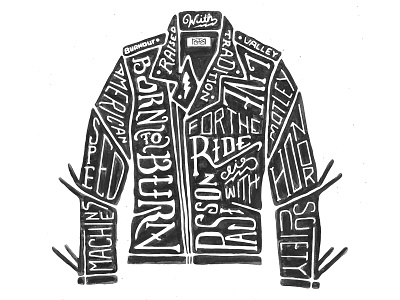 Born to Burn biker drawn hand drawn hand lettering handcrafted jacket leather leather jacket lettering typography vintage watercolor