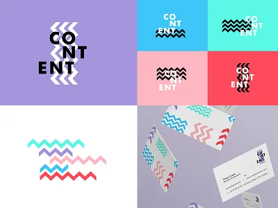 Content Branding abstract brand branding color colour gradient identity logo logomark vibrant