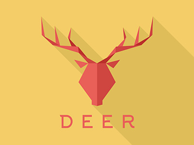 Deer animal antler deer flat geometric head horned origami poly polygon stag triangle