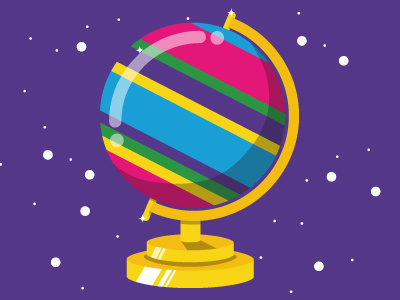 Globe editorial globe illustration illustrator map rainbow world