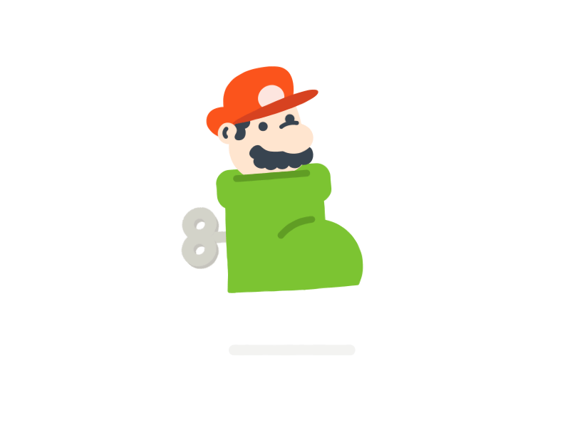 Wind-up Boot! animation character e3 gif loop mario motion graphics nintendo