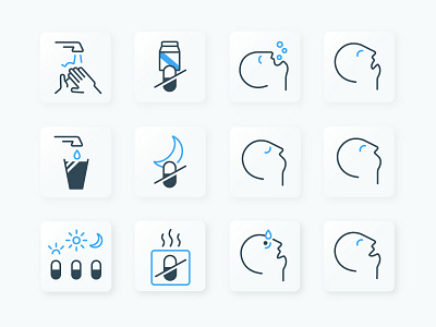 Medical instruction icons health icon set icons instructions line medicine monoweight