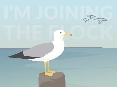 Joining the Flock at Elegant Seagulls bird elegant seagulls illustration seagull sketch