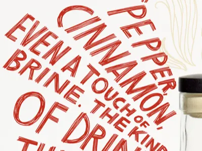 Scratchy Lettering for the WSJ brush lettering calligraphy cursive lettering script sotol whiskey wine wsj