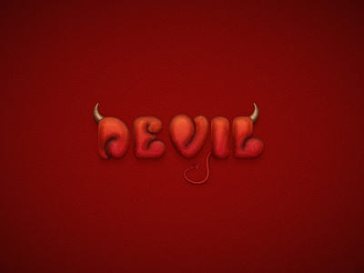 Devilish Text devil devilish horn illustrator text tutorial vector