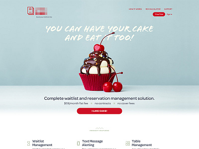 Concept exploration concept home page product restaurant software