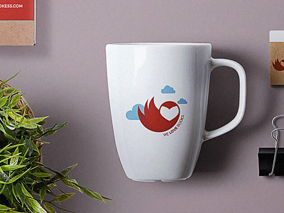 Brand Identity Bookess brand cup identity logo mug owl stationery