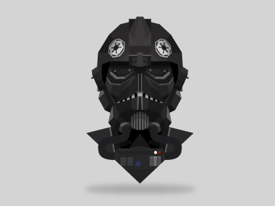 Tie Fighter Pilot ai fighter flying geometric illustrator night pilot portrait star wars universe