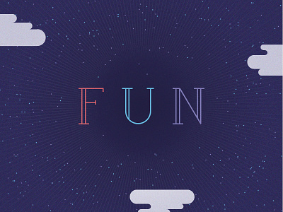 Fun custom type clouds colour palette custom type design fun sky space type typography visual