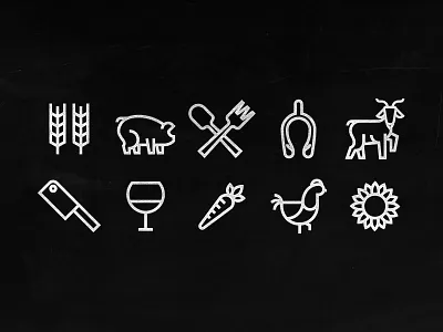 Mission Icons chicken farm goat icon kitchen mission pig restaurant