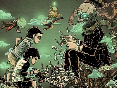 Zaburzenia Key Visual cd cover dead illustration kids skull zaburzenia