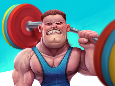 Powerlifter barbell bodybuilding powerlifting sport weight