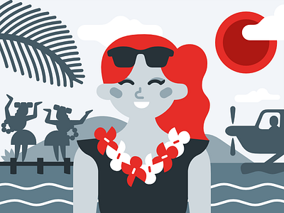 Youtube Advertise ad advertise animation campaign fun girl google haway illustration marketing vacation youtube