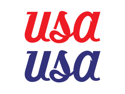 USA america american blue custom lettering patriotic red script us usa white