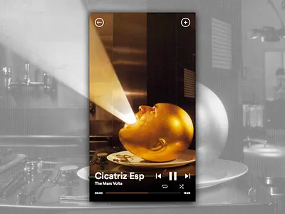 Music Player artist clean flat minimal music player widget