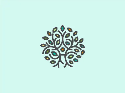 Tree bird house leaves line tree