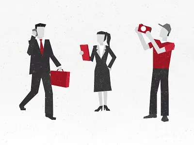 Peeps business low poly low rez people vector