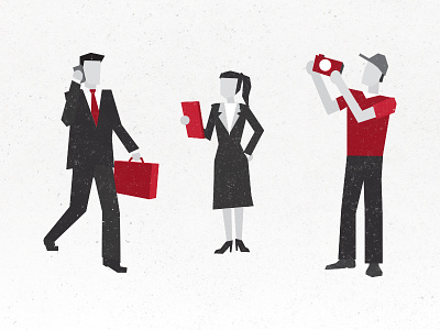 Peeps business low poly low rez people vector
