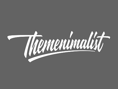 Themenimalist brand calligraphy design hand writing lettering logo logotype themenimalist tutov wordpress леттеринг логотип