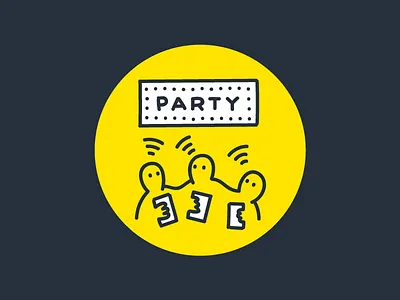 Party icon illustration party