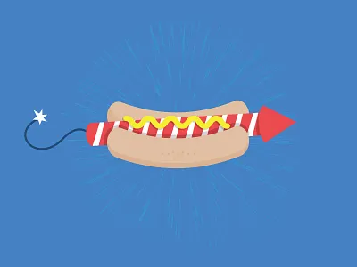 Happy 4th of July 4th of july america blue fireworks fourth of july holiday hot dog mustard picnic red usa